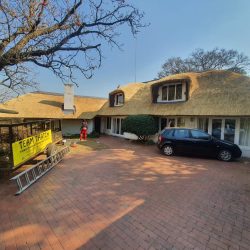 Thatching house roof